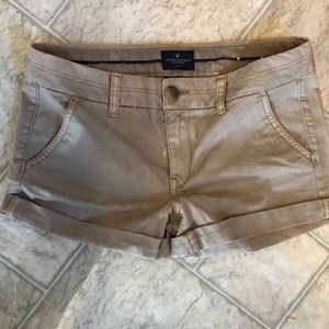 American eagle midi low rise stretch shorts EUC
